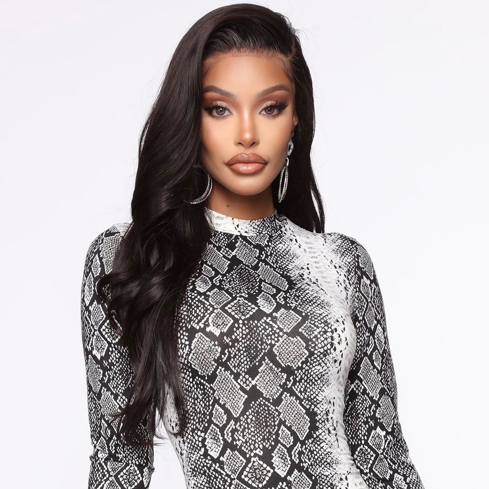 NWT, Fashion Nova Snakeskin Mini Dress XL